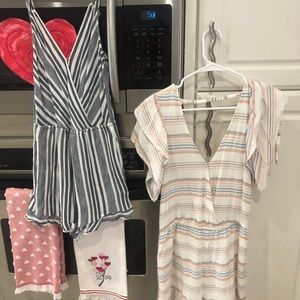 Two American Eagle size Medium Rompers